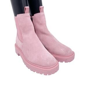 Sam Edelman Girls' Laguna Chelsea Boots Suede Pink Size 3M